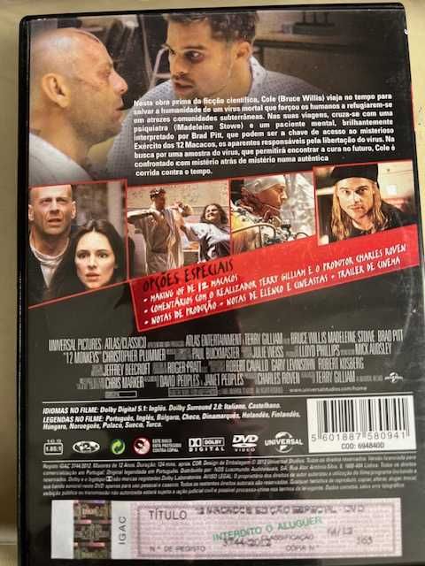 12 Macacos de Terry Gilliam com Bruce Willis