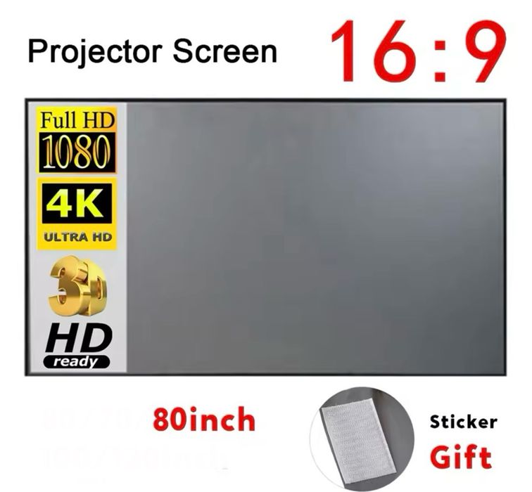 Ekran projekcyjny 80 cali