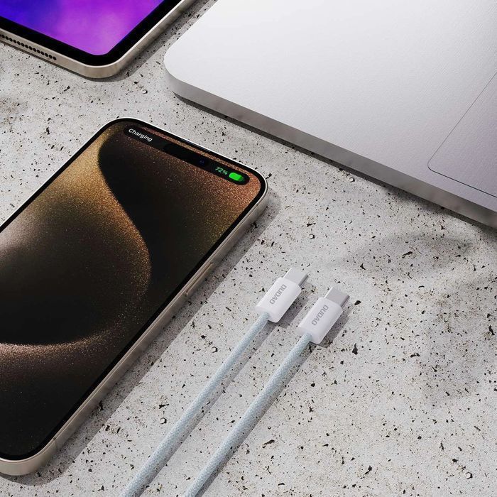 Kabel USB-C - USB-C Dudao L6C PD 30W 1m - jasnoniebieski