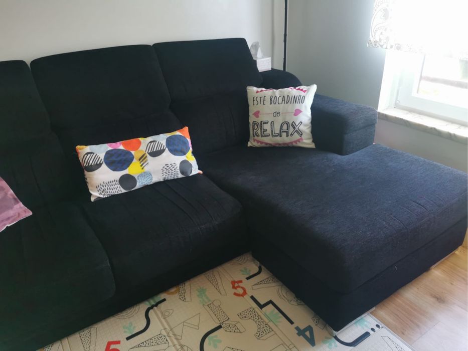 Sofá 3 lugares e chaise lounge
