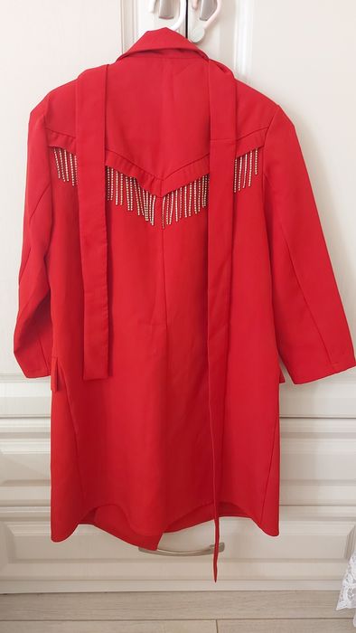 Плаття, піджак червоного кольору