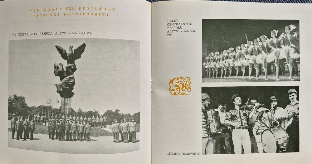 Festiwal Piosenki Żołnierskiej Kołobrzeg 1986 i 1988 r. programy, śpiewnik