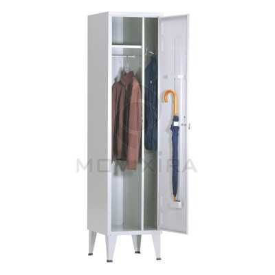 Armário Vestiário/Cacifos Triplo Cinza com banco e 1970A*900L*800P