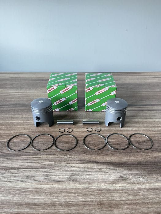 NOWE DUELLS tłoki pierścienie sworzeń JAWA 350 TS 58.50 ANODOWANE