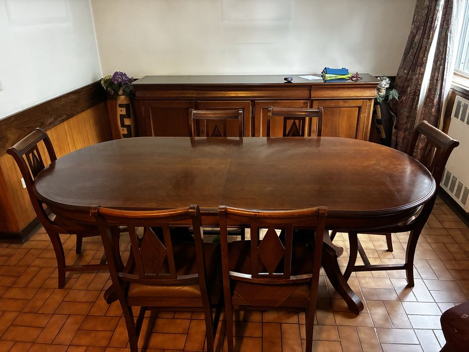Mesa de jantar extensivel cerejeira