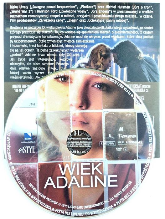 Wiek Adaline film DVD