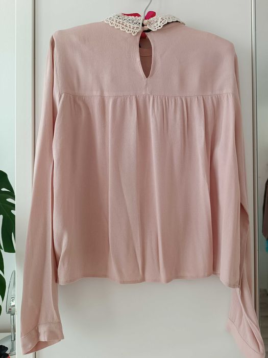 Elegancka bluzka w kolorze pudrowego różu h&m