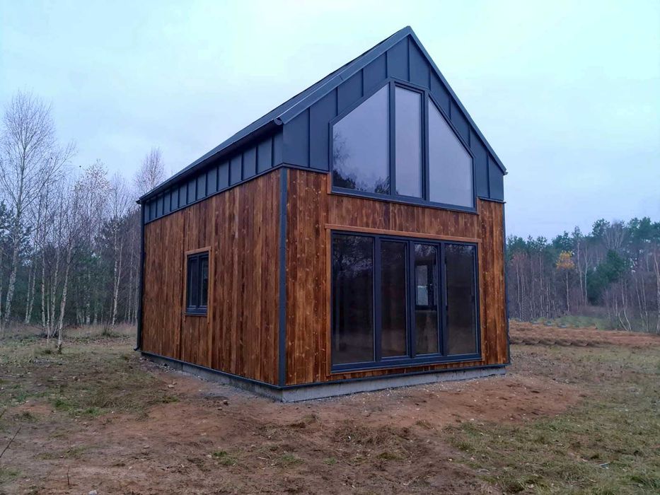Dom Nowoczesna Stodoła, domek drewniany, letniskowy 35m2, ROD