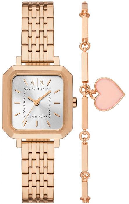 zegarek damski + bransoletka armani exchange ax7164set + box