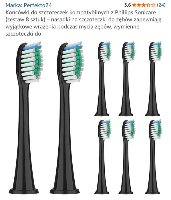 Końcówka szczoteczki sonicznej 6szt.