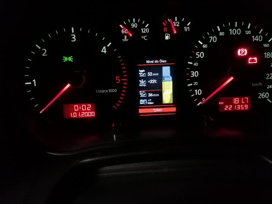 Quadrante Audi A3 8L Cores 3D MFD VDO computador de bordo