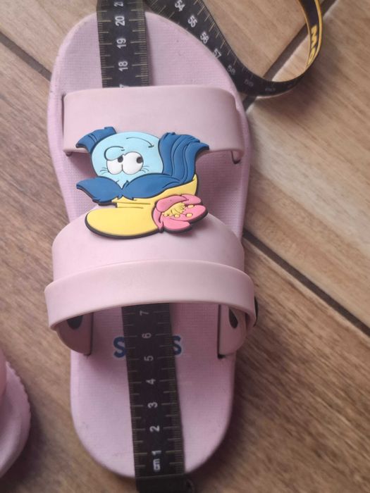 Sandały dziewczęce klapki na basen, plażę Smerfy r. 30