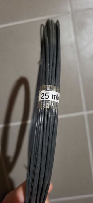 Drut naciągowy do siatki powlekany OC+PCV miękki fi 1,0/2,0mm 25mb