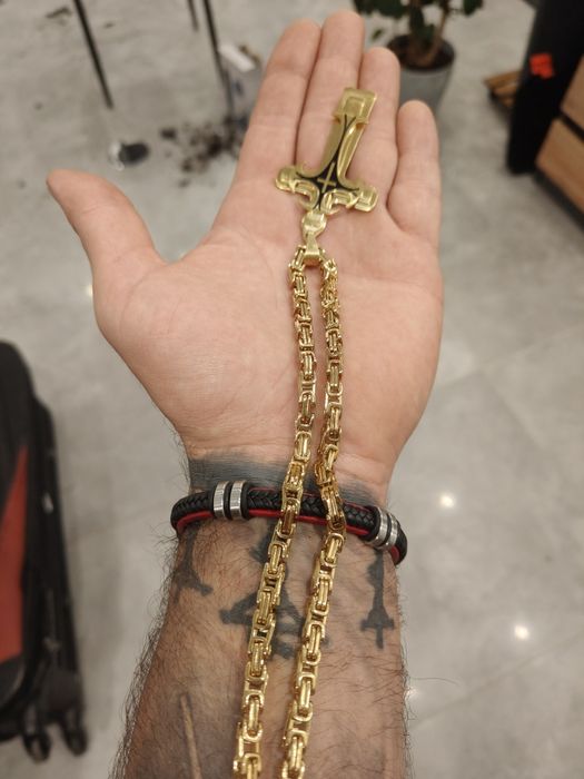 Łańcuszek męski stal nierdzewna Nowy okazja.GRATIS!