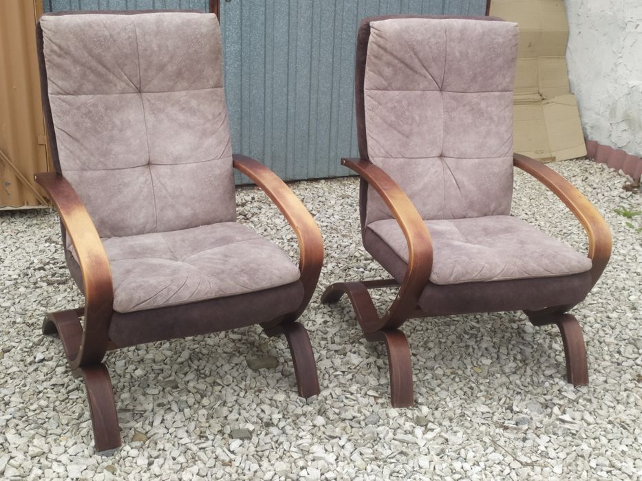 Fotele pokojowe gięte . Komplet.