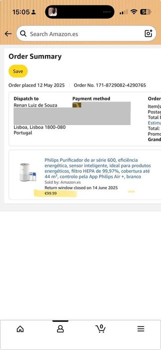 Purificador de Ar Philips Série 600