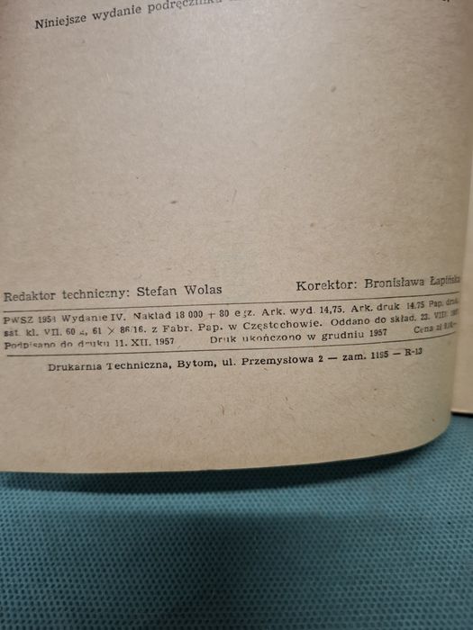Algebra dla techników  ekonomicznych cz ll,1958r