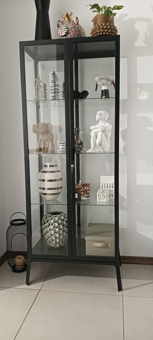 2 Witryny czarne metalowe ikea Milsbo i Rudsta