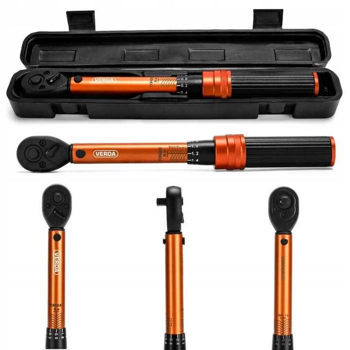 Klucz dynamometryczny 1/4" 1–25 Nm z blokadą i etui