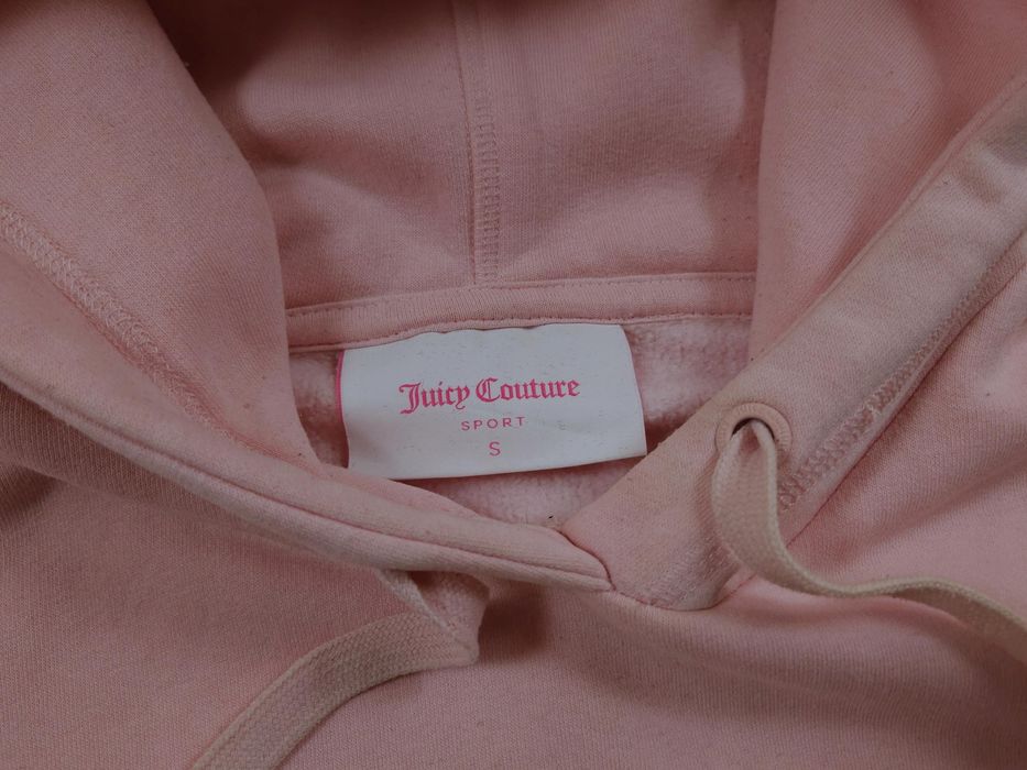 JUICY COUTURE Bluza Damska z Kapturem Różowa Logowana r. S