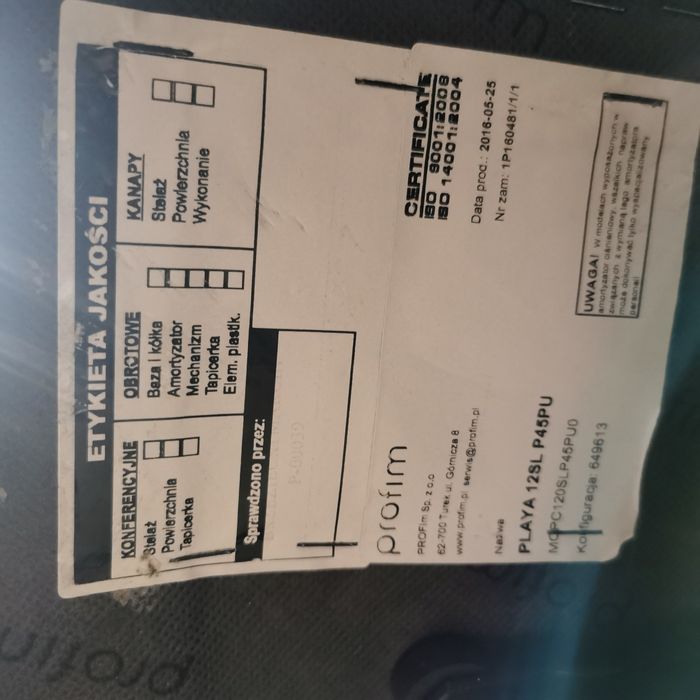 Fotel, krzesło obrotowe profim playa  12sl p45pu