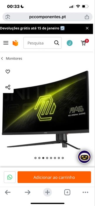 Monitor MSI MAG 345CQR 34
