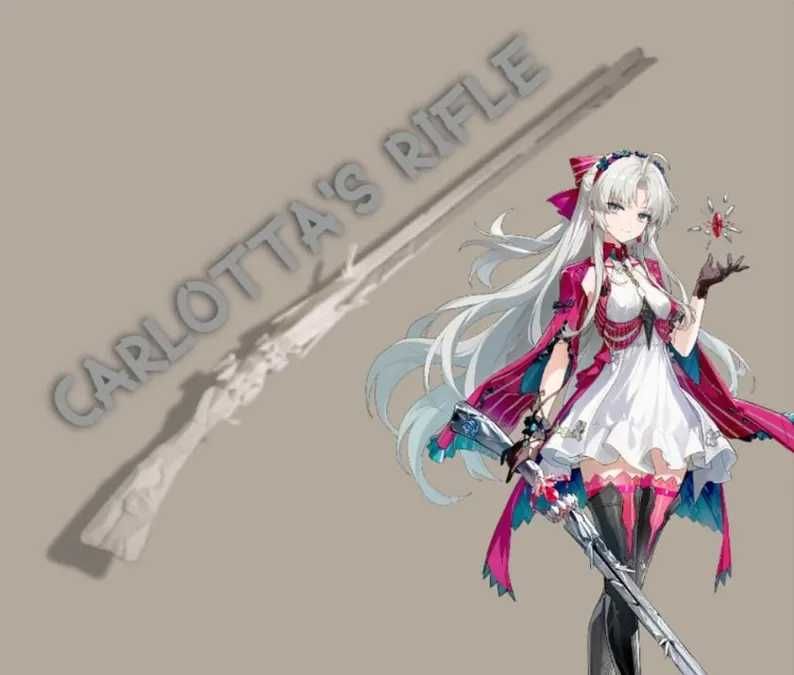 Wuthering Waves (WUWA) Carlotta Rifle - Carlotta arma cosplay/prop