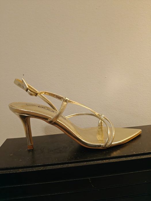 Buty szpilki 36 wieczorne zlote