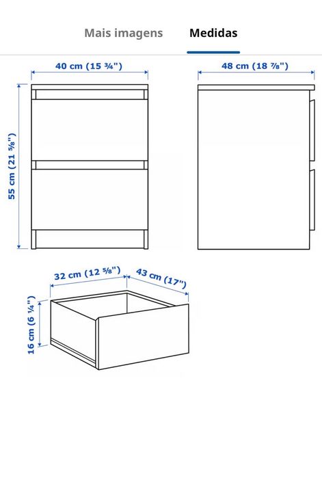 Cómoda do IKEA Branca