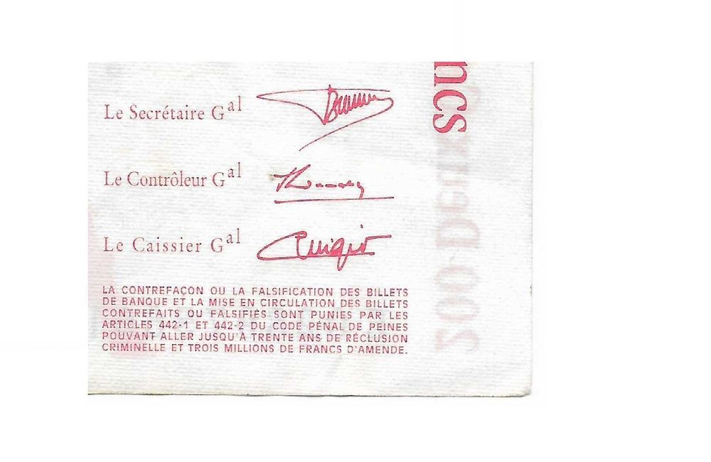 200 Francos da França, BC+, Ver assinaturas Pf.
