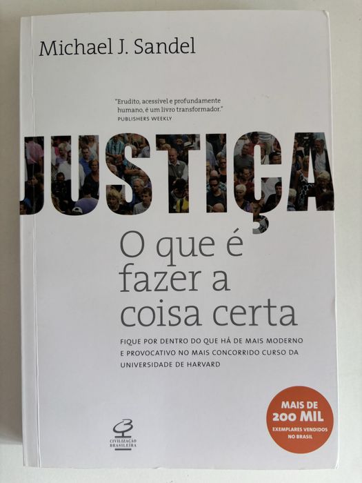 Livro: Justiça O que é fazer a coisa certa - Michael J. Sandel