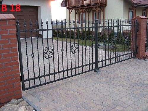 Brama kuta wjazdowa skrzydłowa przęsła przesuwna