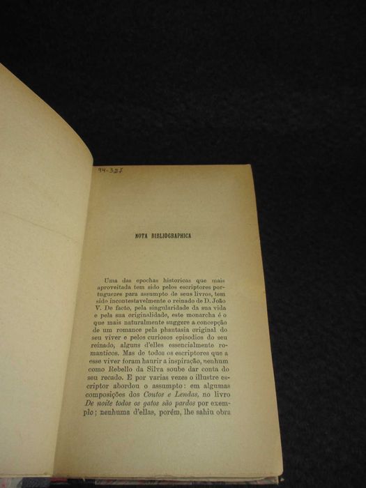 Livro A Mocidade de D. João V Luís Augusto Rebelo da Silva 1907