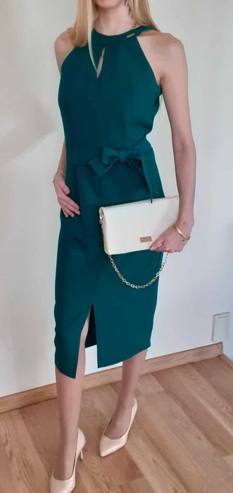 Elegancka sukienka kolor zielny 36'nowa