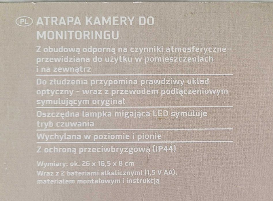 Kamera do monitoringu - Atrapa