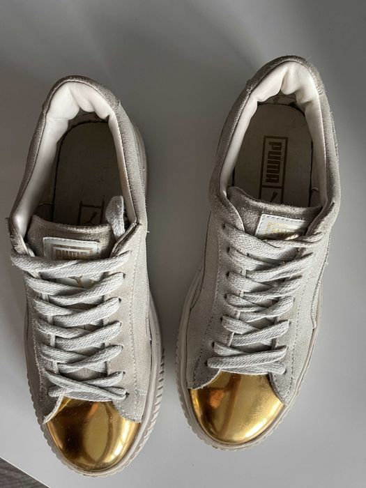 Buty puma suede platform gold trampki sneakersy