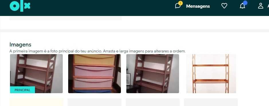 Conjunto de 4 estantes com gavetas e prateleiras +ofertas