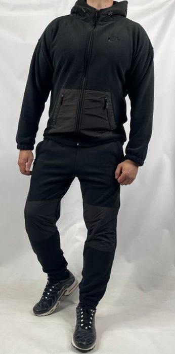 Мужской спортивный костюм Nike зимний теплый на флисе