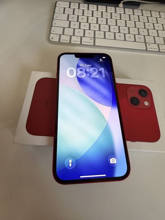 iPhone 13 256gb Red Idealny Bateria 100%