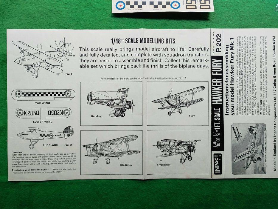 1/48 Inpact Pyro P202 Hawker Fury Mk.I Aeronautica Militar