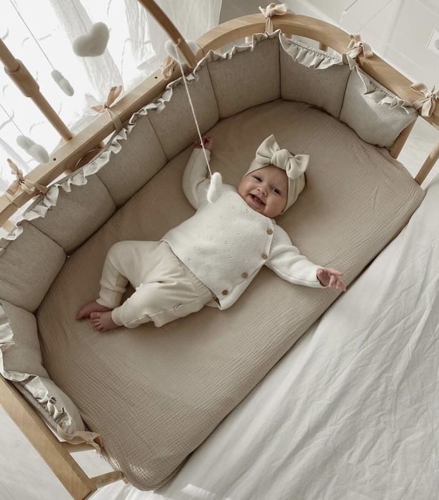 бортики з льону в ліжечко