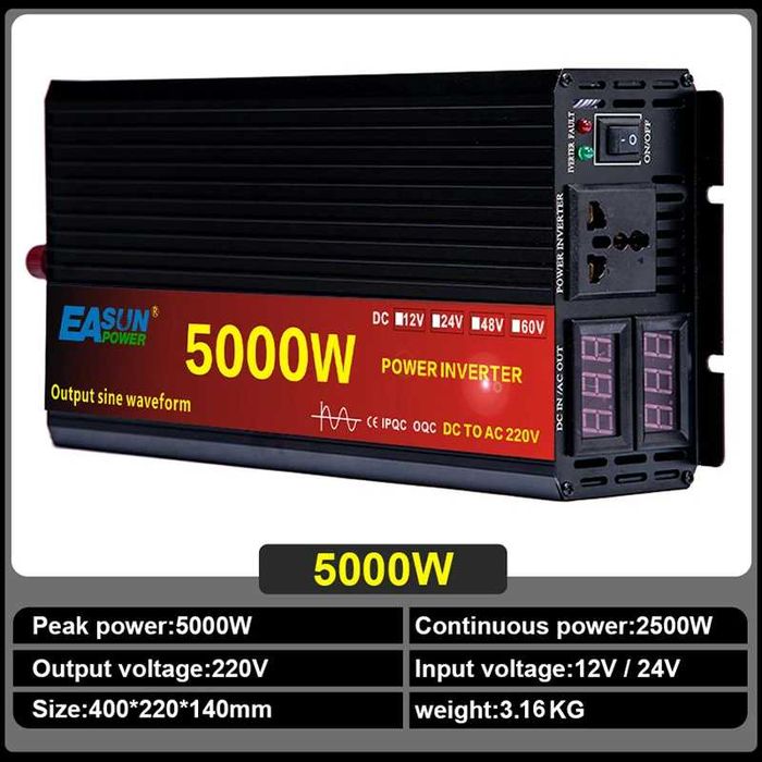 [NOVO] Inversor / Conversor 2000W/4000W Reais [Onda Pura] [12V/24V]64585634756994121