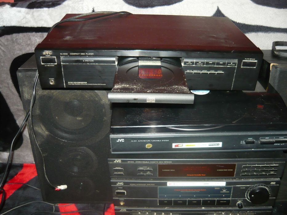 zestaw  stereo jvc gramofon al-e31 cd xl-v242  deck dr-e34l kolumny