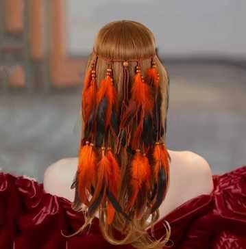 Opaska z piórami Indianka kostium Halloween cosplay