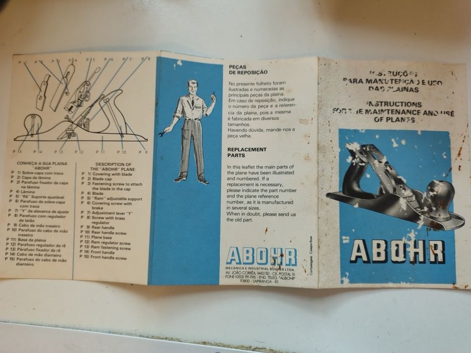 Plaina Abohr 3 - com Caixa e Manual ¥