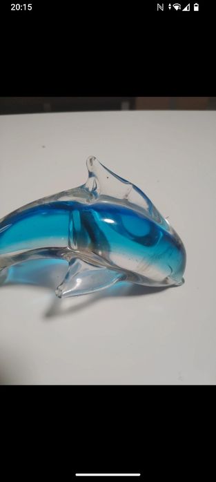 Piękny delfin Vincenzo Nason Murano szkło artystyczne