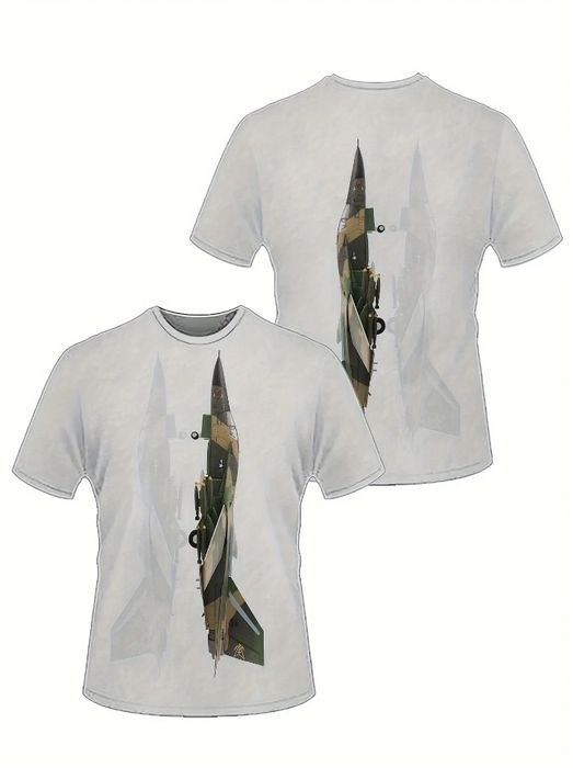 Koszulka męska z nadrukiem myśliwca 3D XL