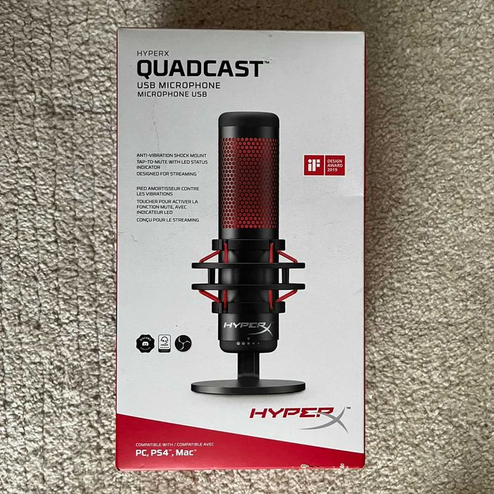 HyperX QuadCast – mikrofon USB | idealny stan | oryginalne pudełko