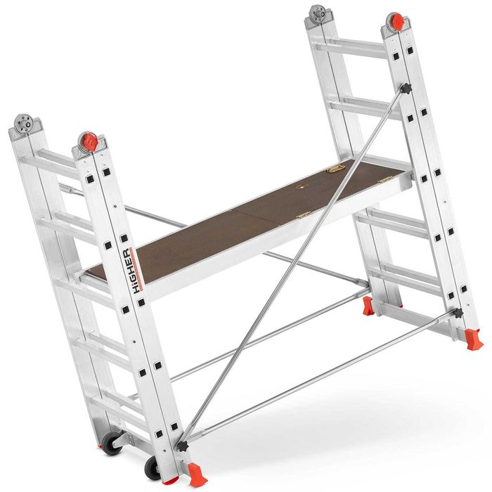 Rusztowanie aluminiowe przegubowe jezdne HIGHER Acro-Twin 3,90m 2x10