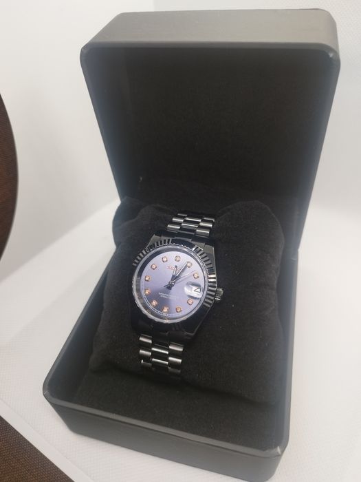 Seiko MOD Datejust Crystal NavyBlue Dark